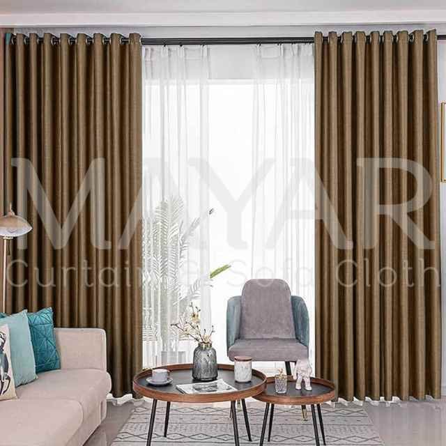 Modern Living Room Curtain (Brown Golden)