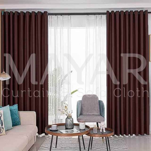 Modern Living Room Curtain (Mehroon)