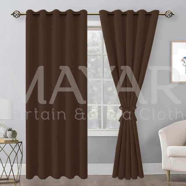 Simple Bedroom Curtain (Brown)