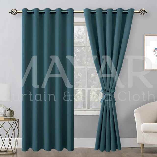 Simple Bedroom Curtain (Teal)