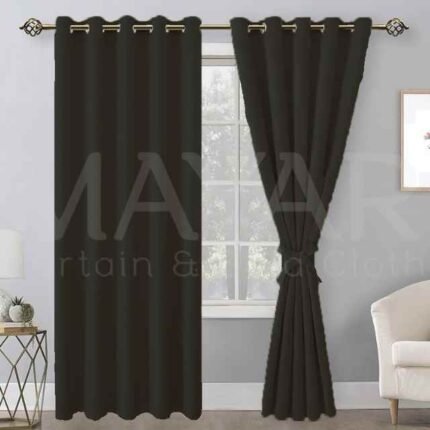 Simple Bedroom Curtains (Charcoal) 