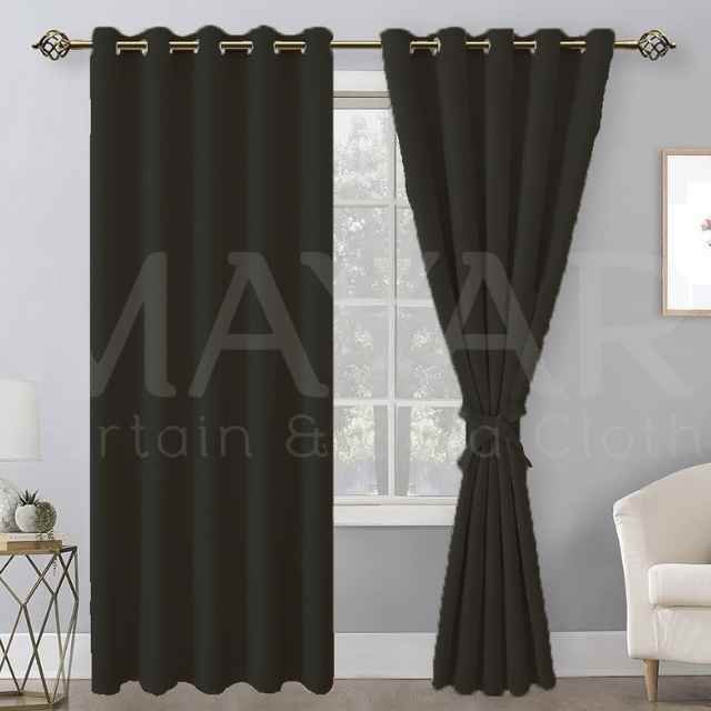 Simple Bedroom Curtains (Charcoal) 