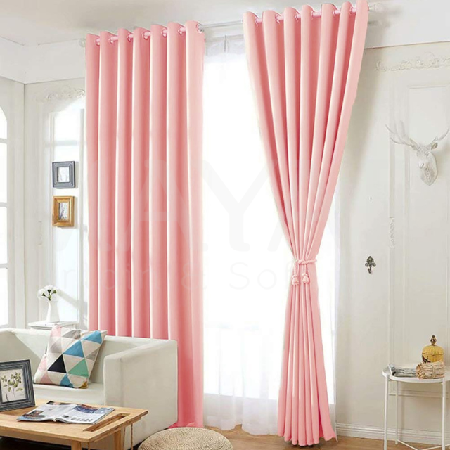 T.V Lounge Curtains (Pink)